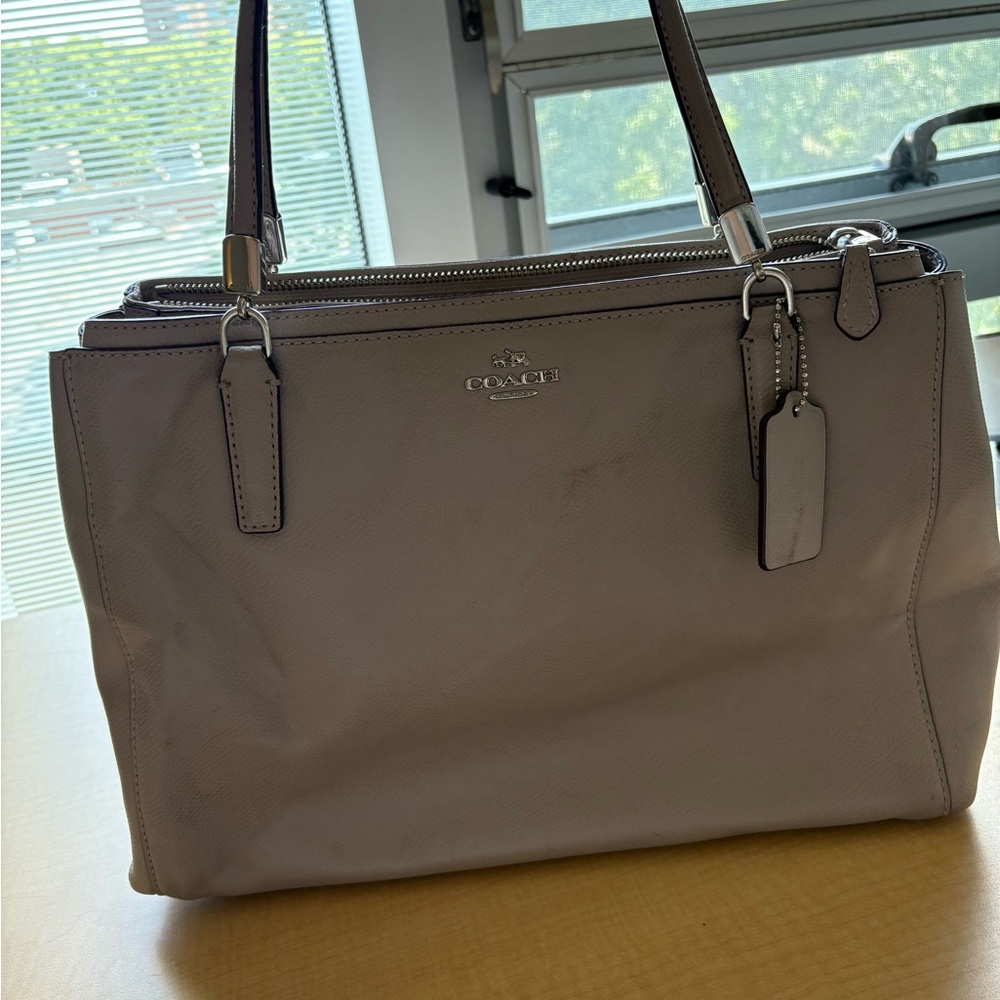 Coach Taupe Leather Shoulder Bag